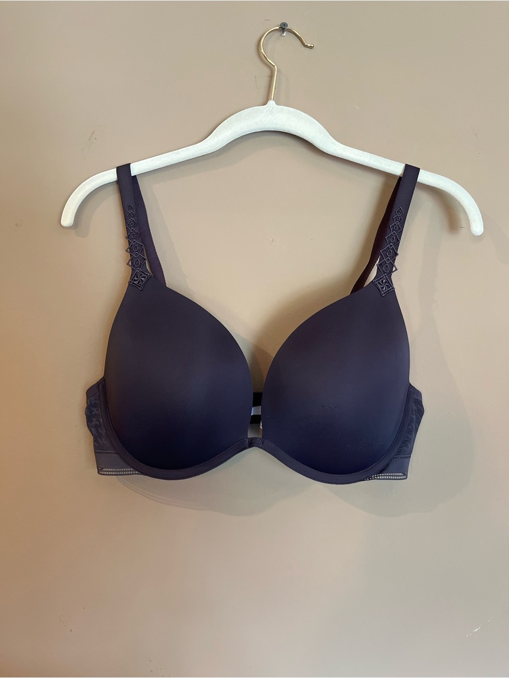 Simone Pérèle 34D Underwire T-Shirt Bra Purple Plunge Smooth